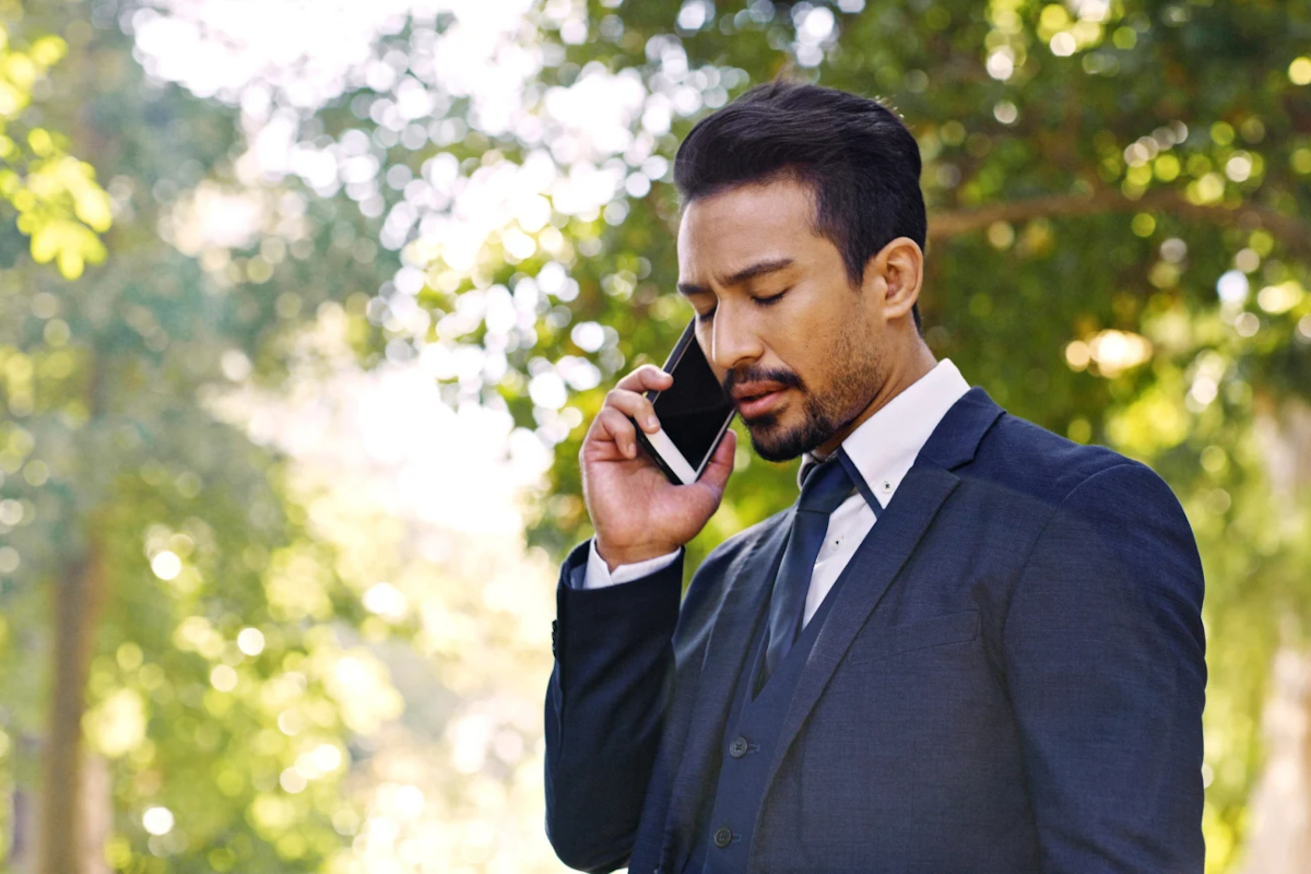 Man talking on phone