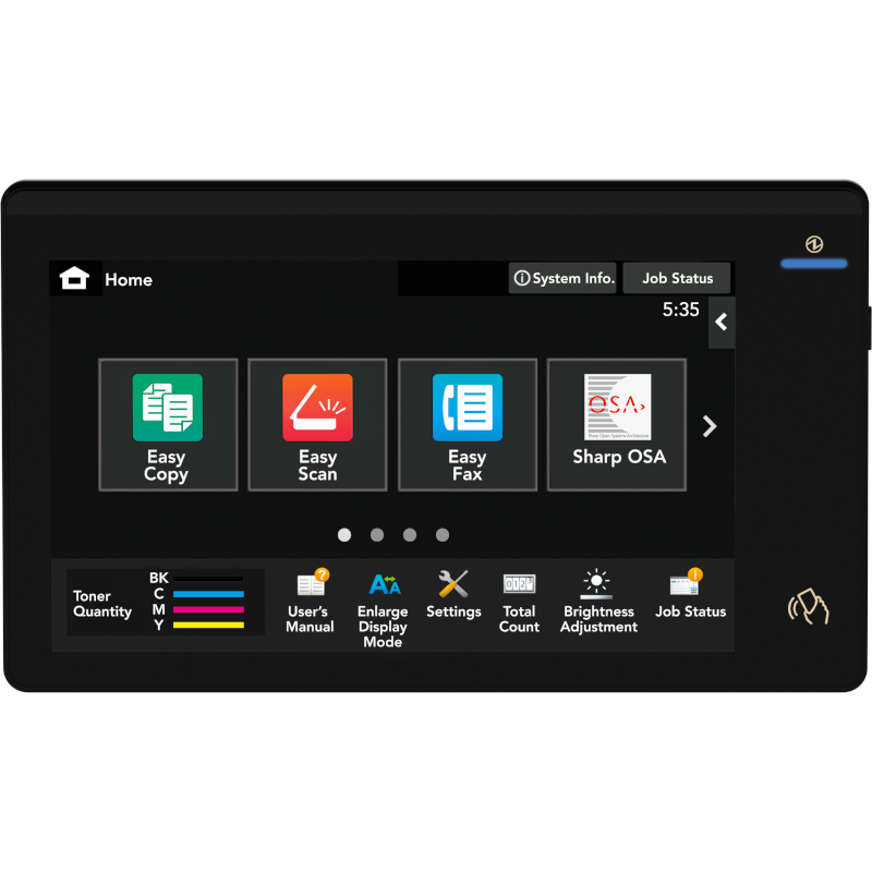 Touchscreen for printer